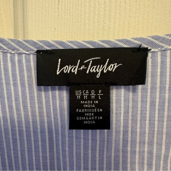 Lord & Taylor Embroidered Peasant Top Size Large - Picture 4 of 7